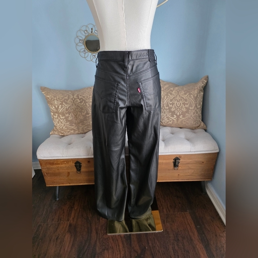 Levi's Baggy Dad Wide Leg Black Pants - Picture 4 of 7